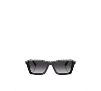 Chanel Womens Chanel Ch5548Q Rectangle-Frame Acetate and Leather Sunglasses Black