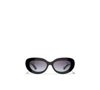 Chanel Womens Chanel Ch5562B Oval Acetate Sunglasses Black