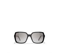 Chanel Womens Chanel Rectangle Sunglasses Black
