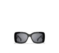 Chanel Womens Chanel Rectangle Sunglasses Black