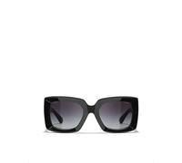 Chanel Womens Chanel Rectangle Sunglasses Black