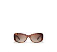 Chanel Womens Chanel Rectangle Sunglasses Brown