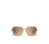 Chanel Womens Chanel Rectangle Sunglasses White