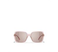 Chanel Womens Pink Rectangle Sunglasses 5.4cm