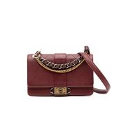 Chanel Women's Preloved CC Stitched Calfskin Chain Flap Bag in Red