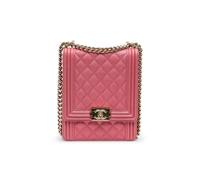 Chanel Women's Preloved North South Flap Bag in Pink