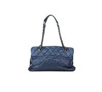 Chanel Women's Preloved Quilted Iridescent Caviar Chic Shopping Tote Bag in Blue