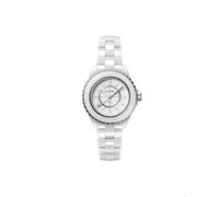Chanel Womens White H6345 J12 Phantom Ceramic and Stainless-steel Quartz Watch 33cm