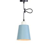 Chaner E27 Light Source Single-Head Chaner, Nordic Industrial Style Hanging Light, Creative Colored Wrought Iron Lamp, Indoor Home Lighting/White