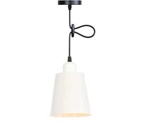 Chaner E27 Light Source Single-Head Chaner, Nordic Industrial Style Hanging Light, Creative Colored Wrought Iron Lamp, Indoor Home Lighting/White