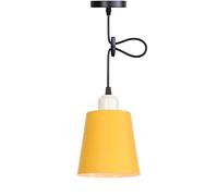 Chaner E27 Light Source Single-Head Chaner, Nordic Industrial Style Hanging Light, Creative Colored Wrought Iron Lamp, Indoor Home Lighting/White