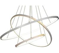 Chaner LED Single Ring Pendant Lights Dining Table Dimmable Remote Control Hanging Lamp Living Room Ceiling Light, Retro