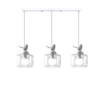 Chaner Light, Single Head Chaner Resin Bird Light, Glass Lampshade LED Light, for Dining Room Bedroom Cafe Bar Pastoral Rustic Chaners