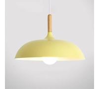 chaner mac Color chaners Wooden aessories lamp Shade w/Oak Wood and Iron Finish Industrial Pendant lamp e27 Single Head Modern Lighting lamp Fixture for Bedroom, Study and Dining