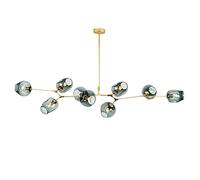 Chaner Molecules Sputnik Chaner,Clear Glass Shades Hanging Lamp Lighting Fixture Chaners E27 Vintage Industrial Adjustable Ceiling Light-Gradient Smoke Gray Lampshade 3 Lights/Clear (Clear Lampshade