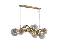 Chaner Pendant Lights Crystal Post Modern Round Oval Ceiling Lighting Glossy Hanging Lamps Hall for Living Room, Bedroom, Dining Room