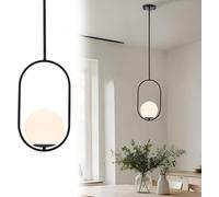 Chaners,Light Modern Restaurant Decolightifixture Glass Sphelmetal Bedsidep Height Adjustable Hangingp Suitable/D/1 Light