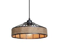Chaners,Vintage Industrial Hanging Light, Black Wrought Iron Lamp, Round Antique Lighting Fixture, E27 Screw Single Head Dining Room Farmhouse Chaner