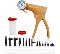 CHANG QI Brake and Clutch Bleeding Tune-up Kit, 15PCS Brake Bleeder Hand Vacuum Includes Selectline Hand-Vacuum Pump, 4.5 oz. Fluid Reservoir with Lid, Manifold Plugs