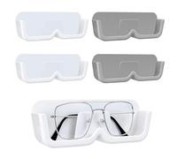 CHANGAR 4pcs Eyeglasses Holder Stand Wall Mounted Glasses Storage Stand Sunglasses Organizer Glasses Display Case Easy Wall Mounted with Adhesive Sticker
