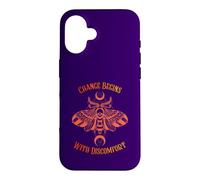 Change Begins With Discomfort Death Moth Grunge Alternative Case for iPhone 16