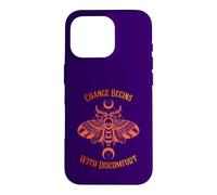 Change Begins With Discomfort Death Moth Grunge Alternative Case for iPhone 16 Pro