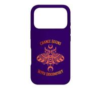 Change Begins With Discomfort Death Moth Grunge Alternative Case for iPhone 17 Pro