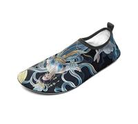 Chang'e Fairy Water Shoes for Men Women, Lightweight Stretch Swim Shoes with Anti-Slip Rubber Sole, Quick-Dry Aqua Socks for Pool, Beach, Surfing, Style, 12 Women/12 Men