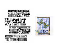 Change It Through Out Prove Yourself Words Phrases Clear Rubber Stamp DIY Scrapbooking Stamping Seal Silicon Stamp Craft Cardmaking Art Album Decor Gift Paper Card 5.5x8 inch