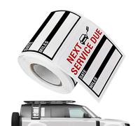 Change Labels - 150 Change Reminder Stickers | Tear Resistant Waterproof Label, Blue Print Due Reminder Sticker For Car, Pair