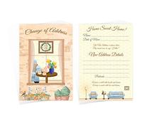 Change of Address Cards - Postcard 20 Bulk Pack + Self-Seal envelopes - Moved Home - Moving House - Announcement Notification - Ready to Write - Blank Lines to Fill on Reverse - Size 105x148mm