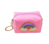 Change Purse for Coin - Elegant Embroidery Design Coin Purse Keychain | Multipurpose Waterproof Coin Purse for Women, Girls, Stores Key, Jewelry, Pills