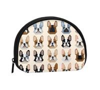 Change Purse Travel Pocket Coin Purse Small Wallet Zipper Pouches for Money Card Key Lipstick - I Love French Bulldog, Black, One Size, Modern