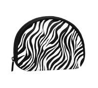 Change Purse Travel Pocket Coin Purse Small Wallet Zipper Pouches for Money Card Key Lipstick - Zebra Print, Black, One Size, Modern