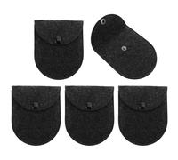 Change Purses - 5 Pieces Felt Coin Purses Set | Tiny Wallet with Button | Modern Jewelry Cosmetics Organizer | Compact Mini Pursee for, Cards, Small, Lightweight