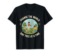 Change the World One Tree at a Time Sustainable Print T-Shirt
