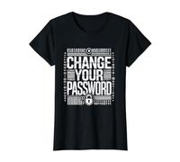 Change Your Password Cybersecurity Value Graphic T-Shirt, Women, Black, XL