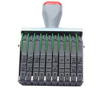 Changeable 0-9 Numbers & Symbol Rubber Stamp, Multicolor Multi-Function Roller Stamp for Date, Business & Office Use (10 Digits)