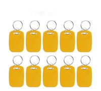 Changeable Keyfobs Waterproof 125khz and 13.56Mhz Dual Frequency Rewritable RFID Key Fobs sed to Copy/Clone Key Yellow