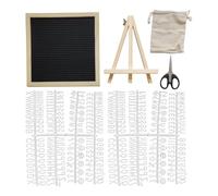 Changeable Letter Board - Felt Rustic Wooden Frame Billboard, 9.84 x 9.84 Inch | Message Display For Halloween, Christmas, Restaurant, Classroom, Event Celebration Decor