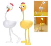 Changeable Shape Funny Chicken Night Light, 2026 Cute Chicken Night Lights, 3 Level Bendable Desk Lamp Decompression Ornaments, DIY Shape Nigh-t Lights Christmas Decor Gifts for Bedroom (2Pcs -Mix)