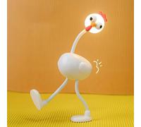 Changeable Shape Funny Chicken Night Light, Cute LED Light Bulb Mini Night Lights, DIY Shape-Changing Nigh-t Lamps Desktop Ornaments for Adults Boys Girls Room Christmas Decor (White)