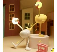 Changeable Shape Funny Chicken Night Light, Cute LED Light Bulb Mini Night Lights, DIY Shape-Changing Nigh-t Lamps Desktop Ornaments for Adults Boys Girls Room Christmas Decor (2Pcs -Mix)