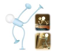 Changeable Shape Funny Night Light, Cute Little Man Lights with Suction Cups, Adorable Bendable Lights for Adults Children Boys Girls, Night Light for Bedroom, Bathroom, Corridor, Kitchen