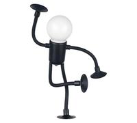 Changeable Shape Funny Sportsman Night Light, Cute Bulb Man Mini Night Light, Suction Cup Bendable Desk Table Lamp, for Adults Boys Girls