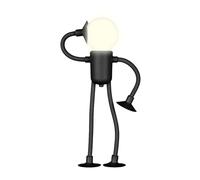 Changeable Shape Funny Sportsman Night Light, Cute LED Light Bulb Mini Night Lights, DIYs Shape NightLights with Suction Cup, Stretchable Nursery Table Lamp, for Study Room Bedroom Tabletop Decor