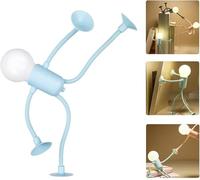 Changeable Shape Funny Sportsman Night Light,Cute LED Light Bulb Mini Night-Lights,Suction Cup Shape-Changing Night Lamps for Bedroom Bathroom Hallway Kitchen,2026 NightLight for Adults & Kids (Blue)