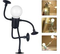 Changeable Shape Funny Sportsman Night Light,Cute LED Light Bulb Mini Night-Lights,Suction Cup Shape-Changing Night Lamps for Bedroom Bathroom Hallway Kitchen,2026 NightLight for Adults & Kids (Black)
