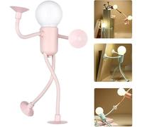Changeable Shape Funny Sportsman Night Light,Cute LED Light Bulb Mini Night-Lights,Suction Cup Shape-Changing Night Lamps for Bedroom Bathroom Hallway Kitchen,2026 NightLight for Adults & Kids (Pink)