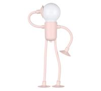 Changeable Shape Funny Sportsman Night Light, Cute Light Bulb Man DIY Shape Night Lights, Suction Cup Bendable Desk Lamp Decompressions Ornaments for Bedroom Bathroom Hallway